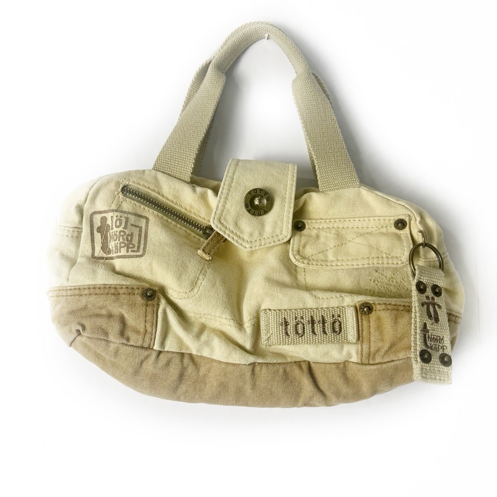 Totto Canvas Tan/Beige Handle Bag
